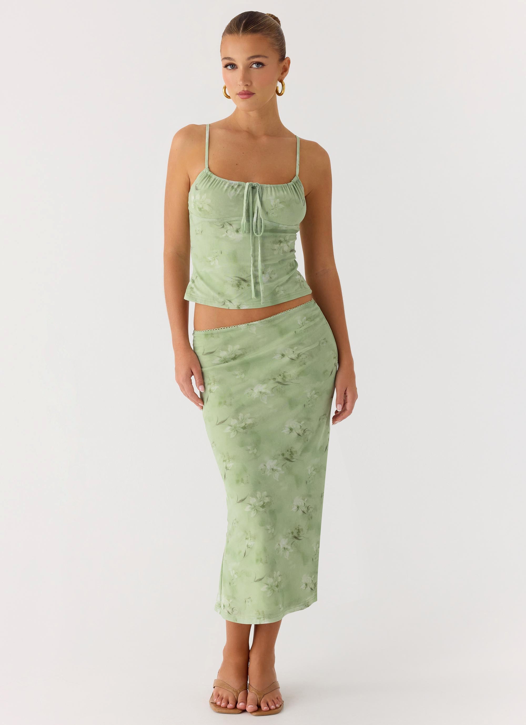 Bending My Rules Top - Blurred Lime