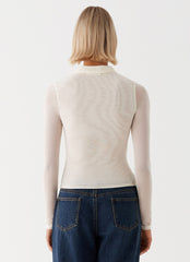 Lorna Zip Up Shirt - Ivory