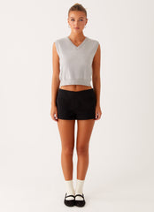 Tyne Knit Vest - Grey